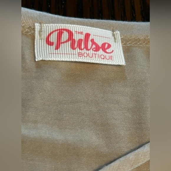 The Pulse Boutique criss cross top pink blush tee XL EUC Barbiecore - Picture 7 of 10